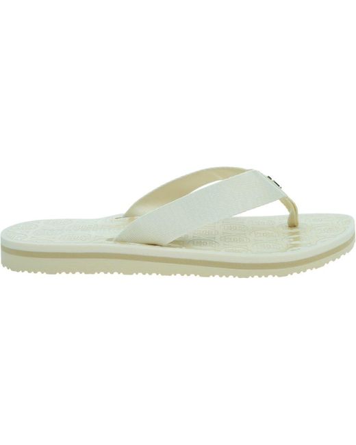 Tommy Hilfiger Green , , Th Emblem Beach Sandal, Flip Flop, Beige, 3.5