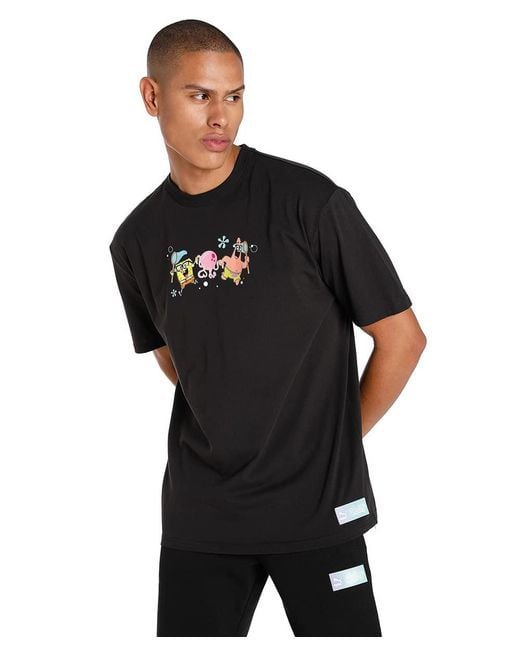 PUMA Black X Spongebob Graphic T-shirt for men