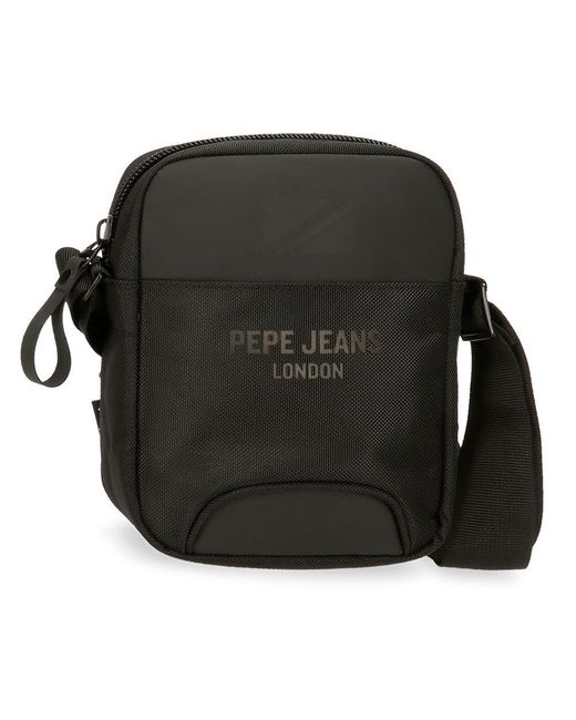 Pepe Jeans Bromley Kleine Umhängetasche Schwarz 15x19,5x6 cm Polyester in Black für Herren