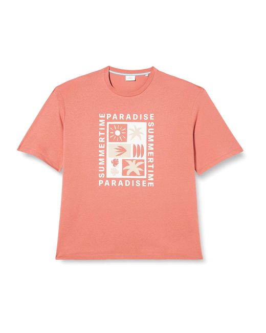 S.oliver T-Shirt Kurzarm in Pink für Herren