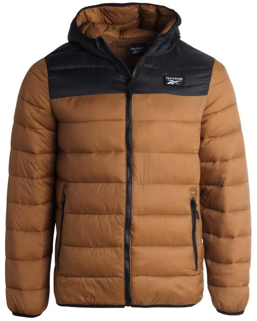 Reebok Packable Quilted Puffer Coat Weather Resistant