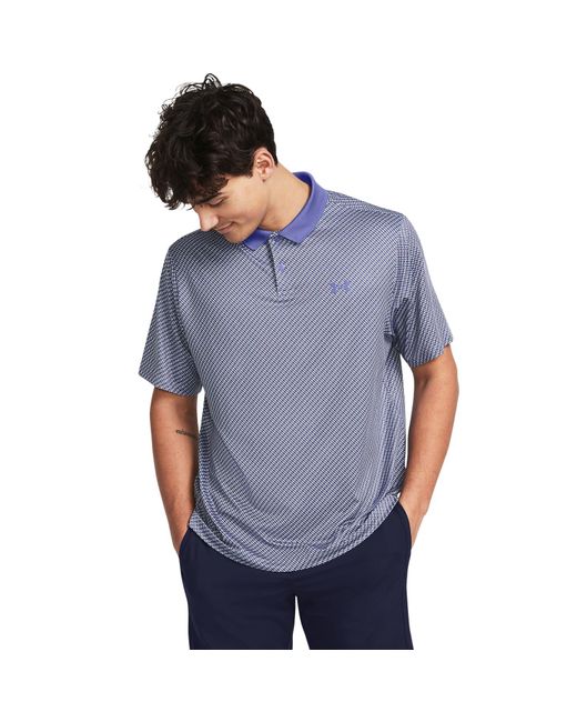 Under Armour Blue S Matchplay Stripe Polo Extra Large Starlight for men