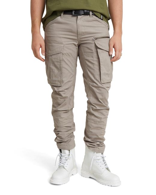 Rovic Zip 3D Regular Tapered Pantalones G-Star RAW de hombre de color Gray
