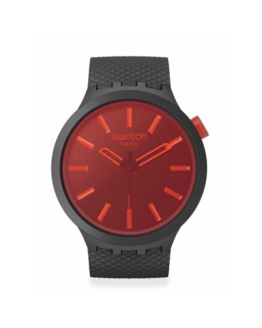Swatch Red Big Bold SB05B111 Midnight Mode Armbanduhr