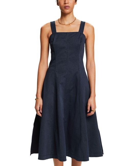 esprit midikleid blau
