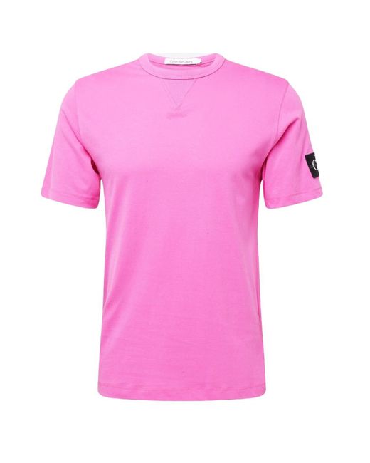 Calvin Klein Pink Badge Regular Tee J30j323484 S/s Knit Tops for men