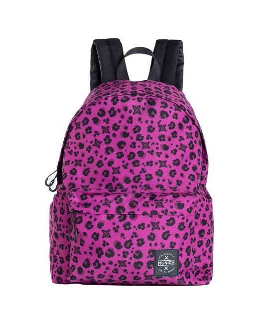 Munich Fun Backpack Bts Fuchsia-luipaard in het Purple