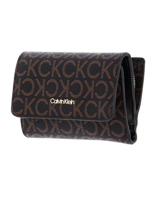 Calvin Klein CK Must Trifold SM Mono Wallet Brown Mono in Black für Herren