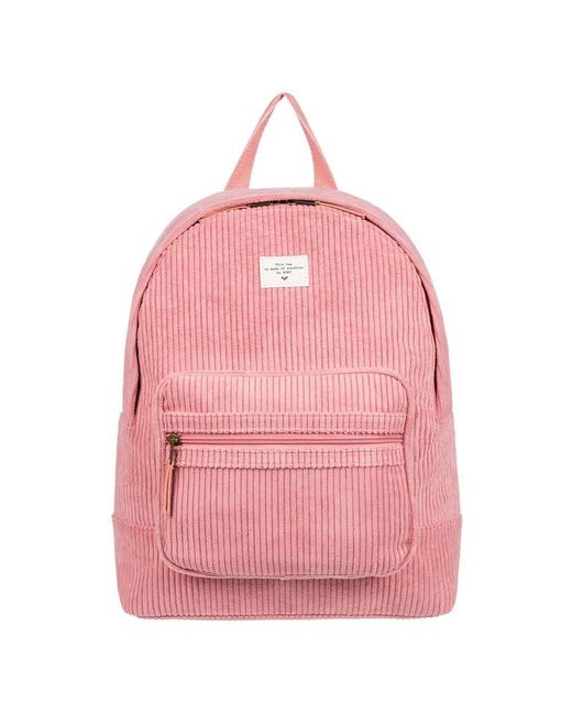 Roxy Pink Medium Corduroy Backpack For