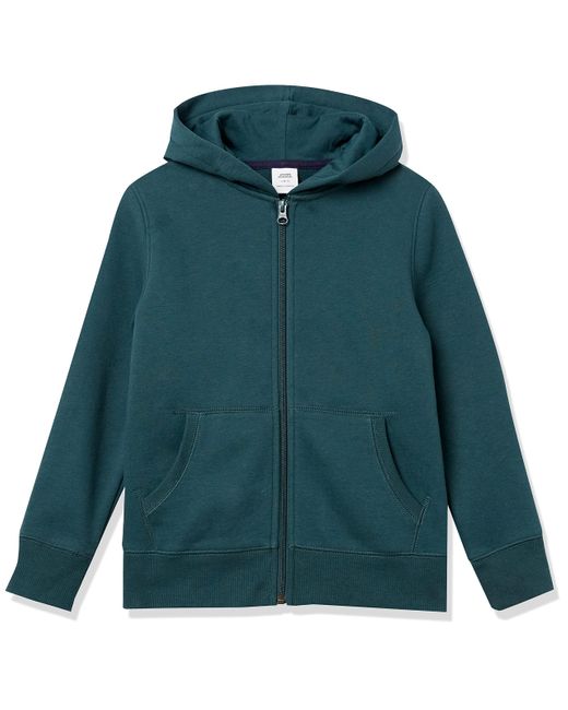 Sudadera de Forro Polar con Capucha y Cremallera Niño Amazon Essentials de hombre de color Green