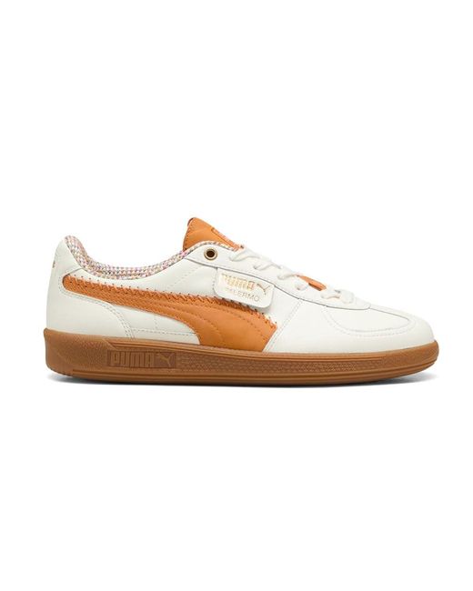 PUMA White Palermo Squid Game Shoes Lace Up Casual Shoes Warm/Pumpkin Pie 11 D for men