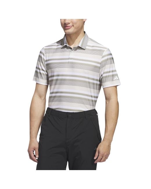 Adidas Gray Ultimate365 Heat.rdy Stripe Polo Shirt Golf for men