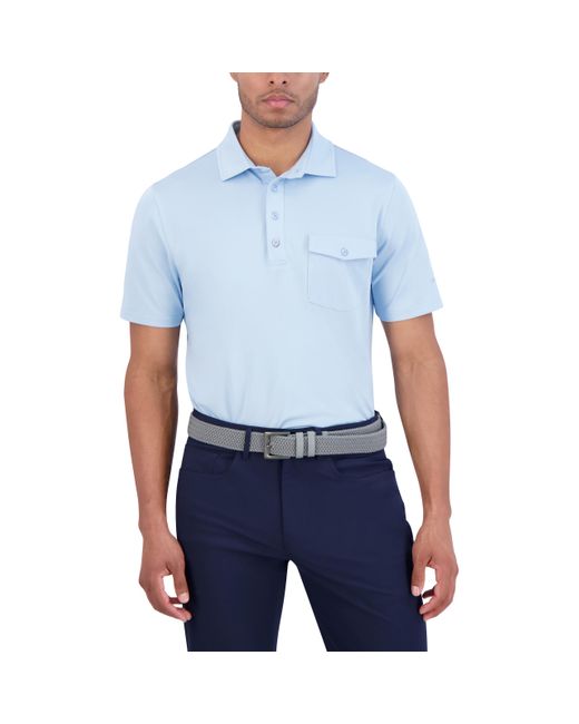 Ben Sherman Blue Four Button Air Pique Short Sleeve Polo Top for men