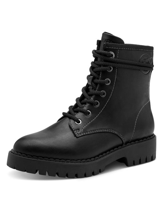 S Oliver Lack Stiefeletten Flach Damen Schnürstiefelette Flach In