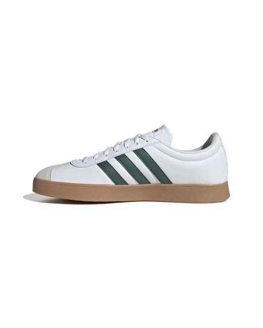 Adidas Blue Vl Court 3.0 Base Shoes S Trainers White/green/gum 7
