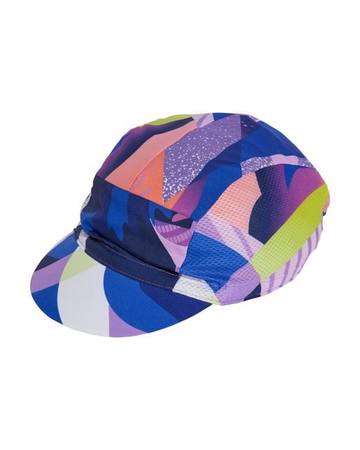 Adidas Blue Pattern Clash Cycling Cap for men