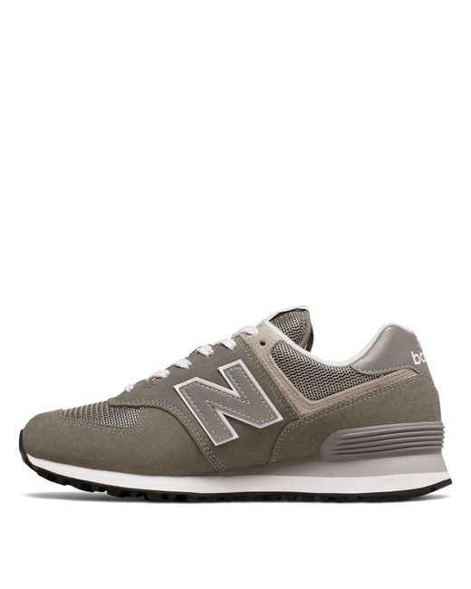 New balance grey 574 v2 metallic trainers cheap