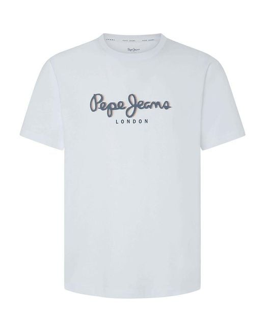 Pepe Jeans Abel T-shirt Voor in het White voor heren