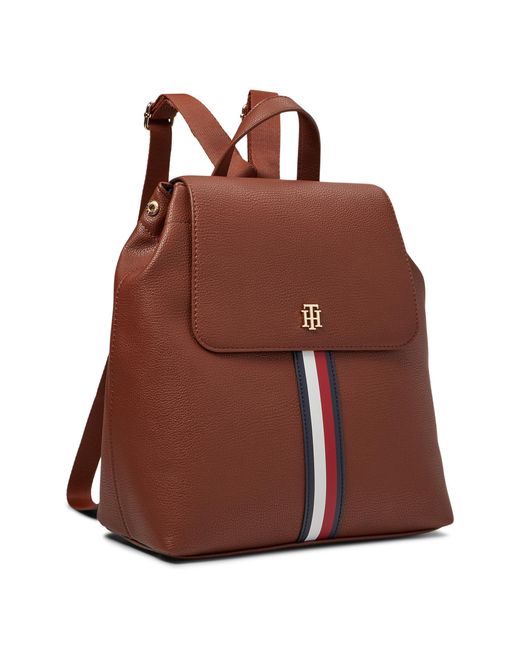 Tommy Hilfiger Brown Ruby II Flap Rucksack