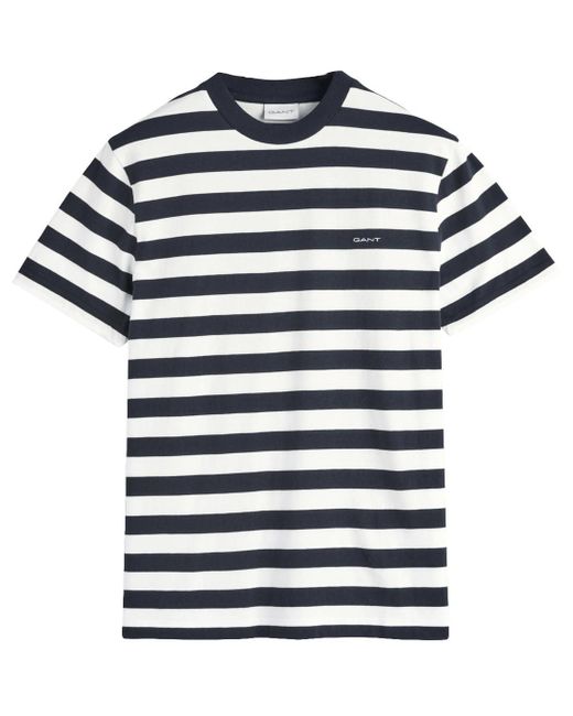 Gant Blue Stripe Ss T-shirt for men