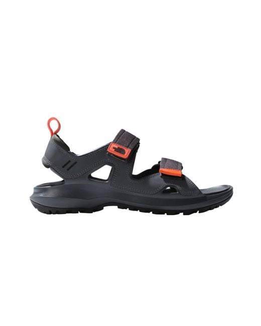 The North Face Blue Hedgehog Iii Sandals Asphalt Grey/orange for men