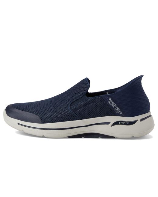 Skechers Blue Gowalk Arch Fit Slip-ins-athletic Slip-on Casual Walking Shoes With Air-cooled Foam Sneaker
