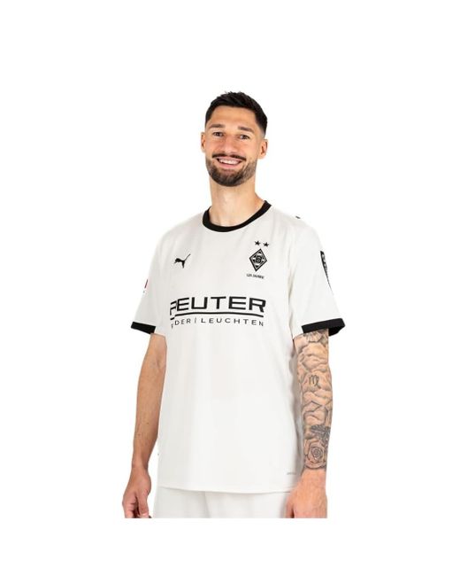 PUMA Offizielles Heimtrikot "Home 25/26" | Borussia Mönchengladbach | Kurzarm in White für Herren