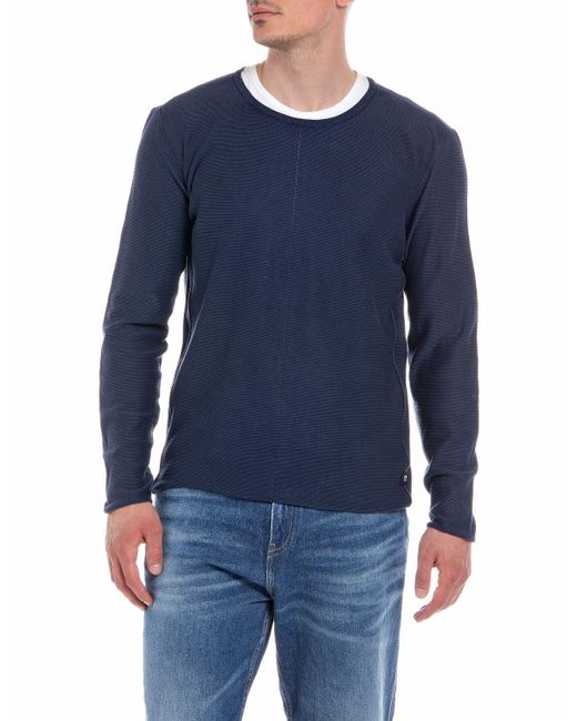 Replay Blue Uk2651 Pullover Casual