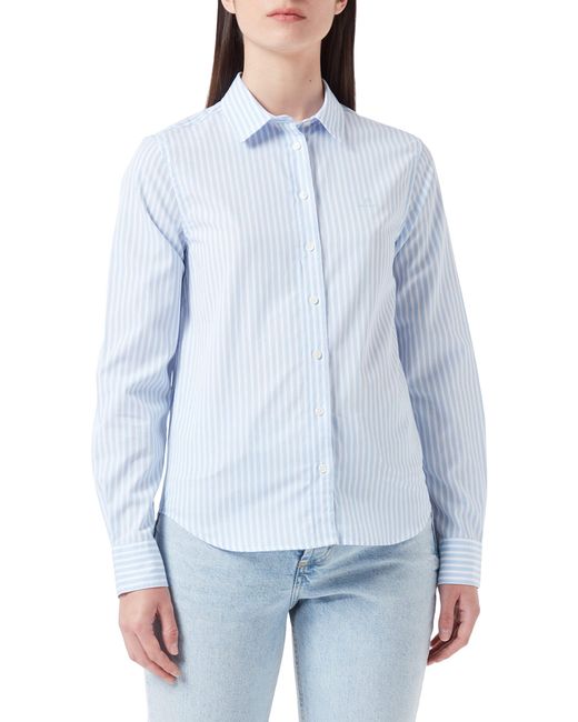 Gant Blue REG Broadcloth Striped Shirt Bluse