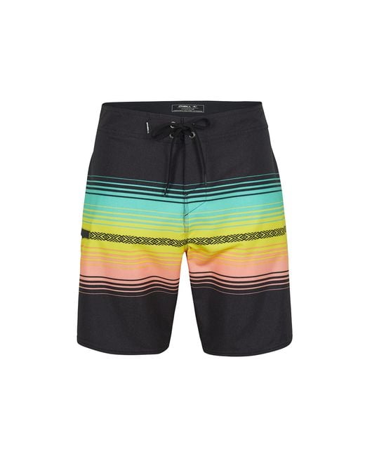 O'neill Sportswear Blue Heat Stripe Line 19" Boardshorts Shorts for men