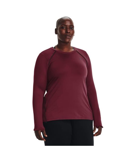 Under Armour Red Cozy Crew Long Sleeve Crew Neck T-shirt