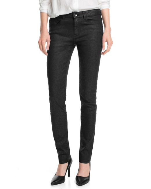 Esprit Collection Straight Leg-jeans Met Modieus Leo Patroon in het Black