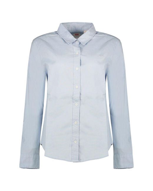 Levi's New Classic Fit Bw Shirt Voor Met Button-down-kraag in het Blue