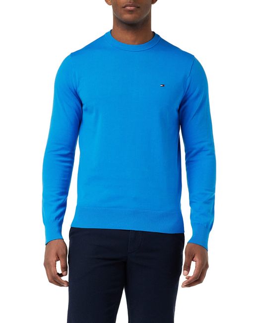 Tommy Hilfiger Blue 1985 Crew Neck Sweater Pullovers for men