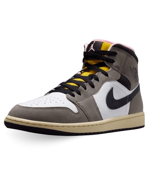 Nike Air Jordan 1 Mid Se Code HQ2011-100 Grau in Black für Herren