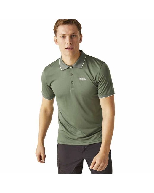 Regatta Green S Remex Ii Short Sleeve Quick Drying Polo Shirt for men