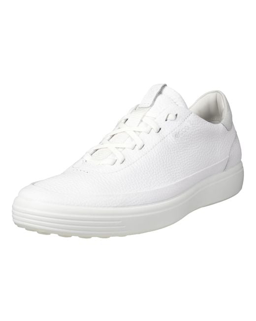Ecco White Soft 7 Lace Up Sneaker for men