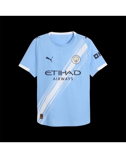 PUMA Chester City Authentic Thuisshirt 2025/2026 Voor in het Blue voor heren