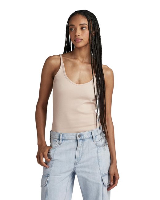 G-Star Blue Spaghetti Strap Ribbed Body