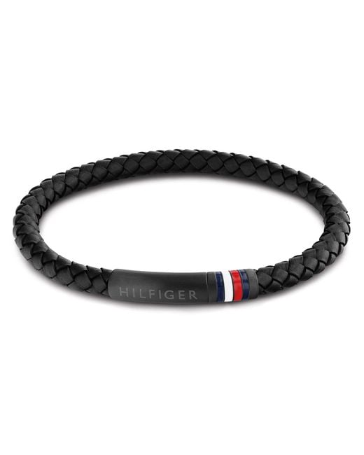 Jewelry Bracelet en Cuir Tressé pour Couleur Noire - 2790403 Tommy Hilfiger pour homme en coloris Black