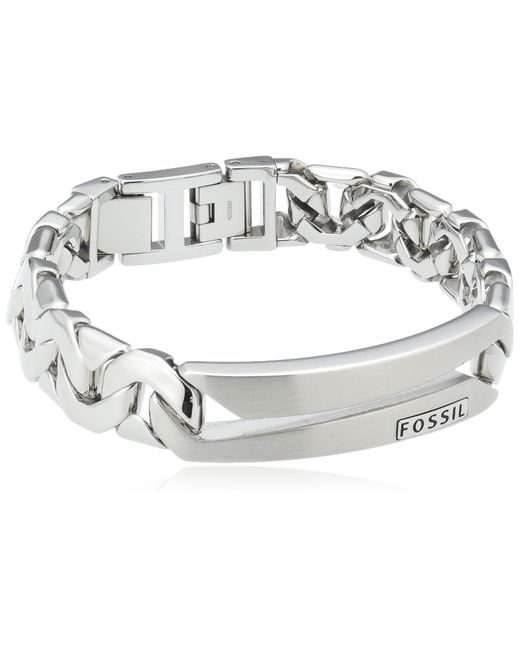 Fossil Bracelet Jf84283040 in Silver (Metallic) for Men - Lyst