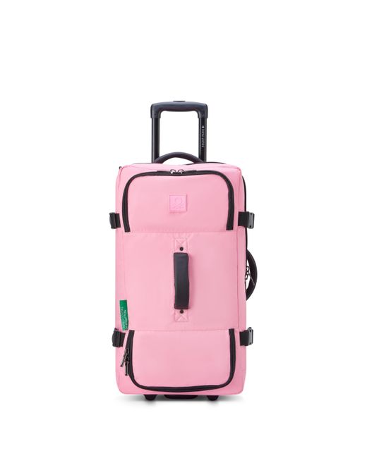 Benetton Pink Now Two Wheeled Rolling Duffel Bag