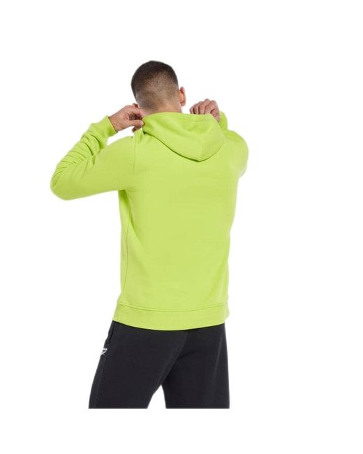 Reebok Green Big Logo Hoodie Sweatshirt for men