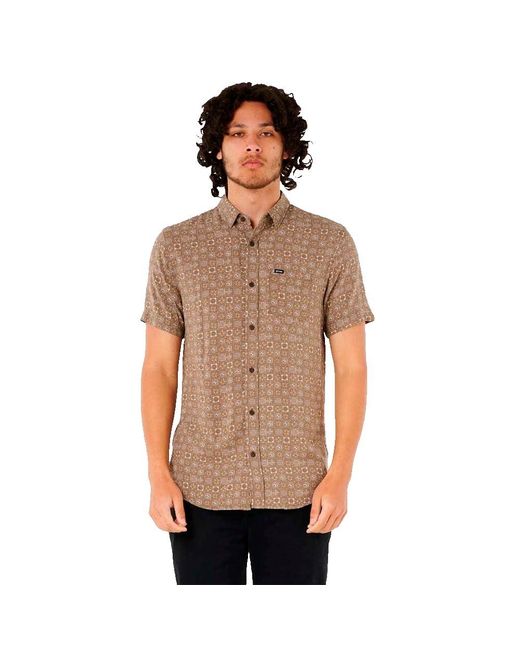 Fun Times Short Sleeve Shirt S di Rip Curl in Brown da Uomo