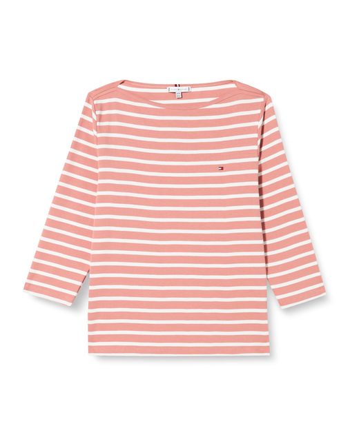 T-Shirt ches Longues en Coton Tommy Hilfiger en coloris Pink