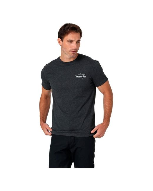 Wrangler Black All Terrain Gear By Logo Tee Shirt for men
