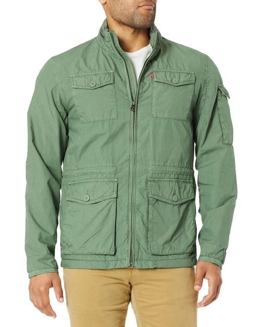 Levi's Green Lightweight Cotton Field Jacket for men