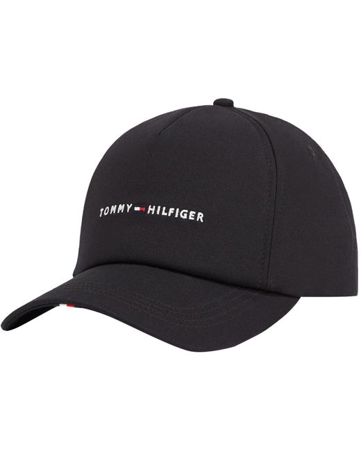 Gorra Hombre Foundation Soft 6 Panel con logotipo Tommy Hilfiger de hombre de color Black