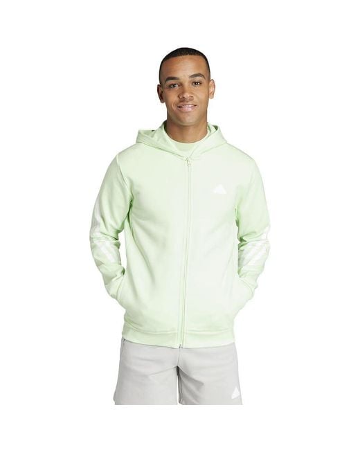 Adidas Future Icons 3 Stripes Full Zip Sweatshirt M in het Green voor heren