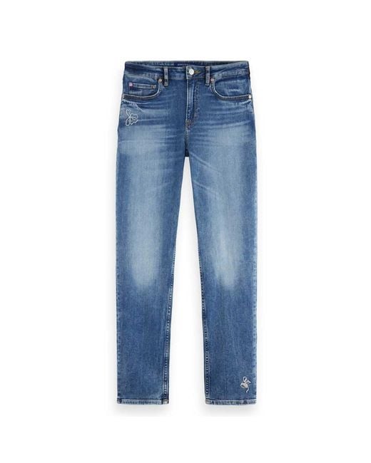 Scotch & Soda Blue High Five Slim Fit Jeans Work